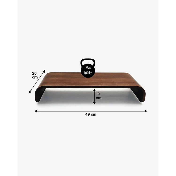 Kệ Đỡ Màn Hình Máy Tính Monitor Stand Verneer Walnut (490 x 200 mm)